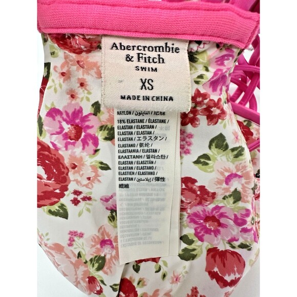 Abercrombie & Fitch Swim Bikini Top XS Bandeaux Swimsuit Strappy Removable Strap - Picture 5 of 5